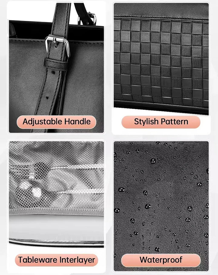 Portable insulated lunch tote with laptop bag design - FrescoLunch