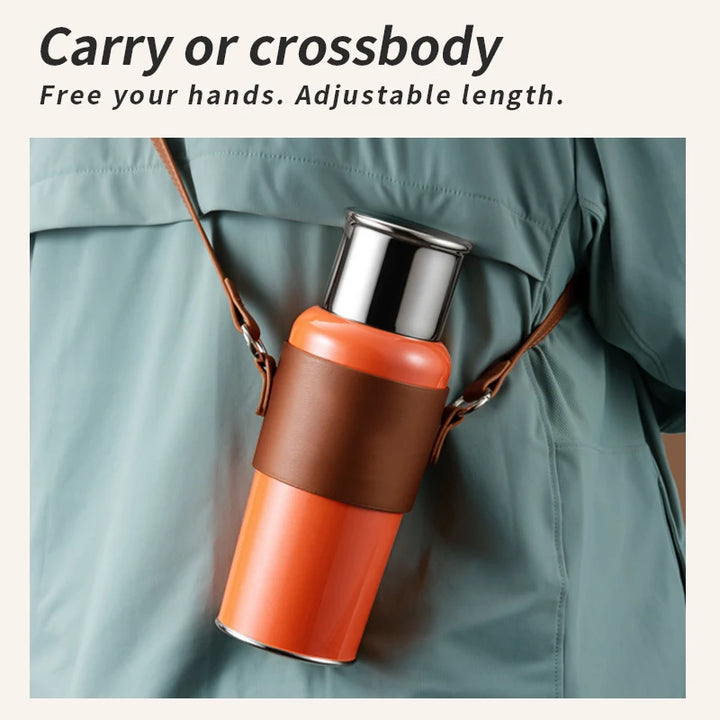 Leak-proof stainless steel vacuum insulated bottle 600ml - FrescoLunch