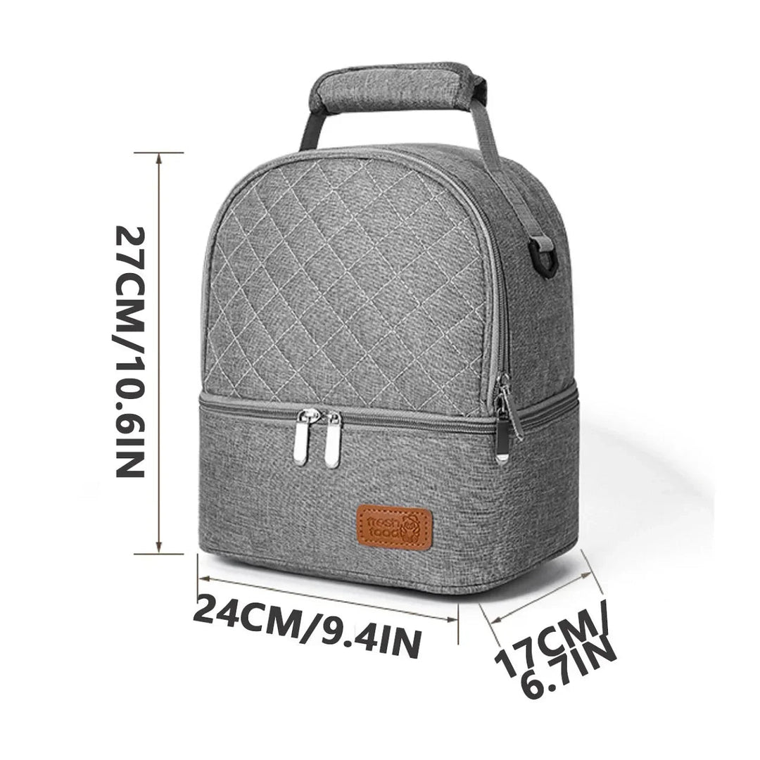 sac-isotherme-repas-femme-gris-elegant FrescoLunch