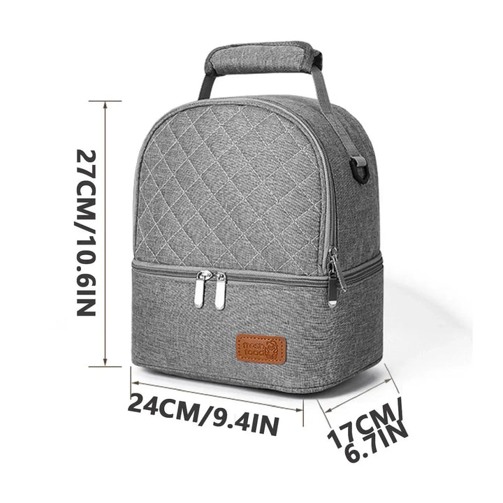 sac-isotherme-repas-femme-gris-elegant FrescoLunch