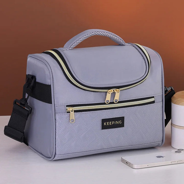 New Crossbody Insulated Lunch Bag - Thermal Food Tote for Office Workers, Leakproof Portable Meal Carrier for Picnic & School FrescoLunch