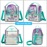 Mermaid sequin lunchbox tote for daily school use - FrescoLunch