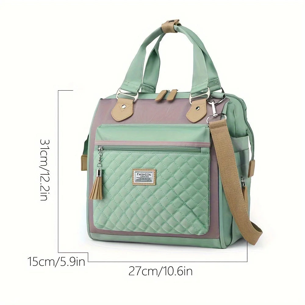 Women'S Insulated Lunch Handbag Outdoor Camping Thermal Shoulder Bags Leakproof Food Storage Pocket Fashion Travel Tote Bags FrescoLunch