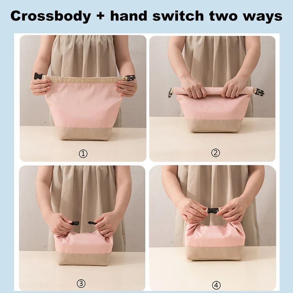 Sac Repas Isotherme Nylon Premium Brun Beige FrescoLunch