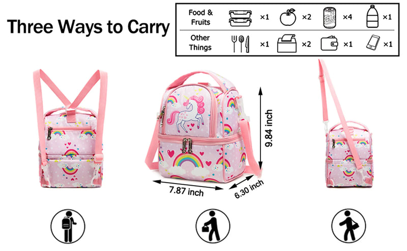 Mermaid sequin lunchbox tote for daily school use - FrescoLunch