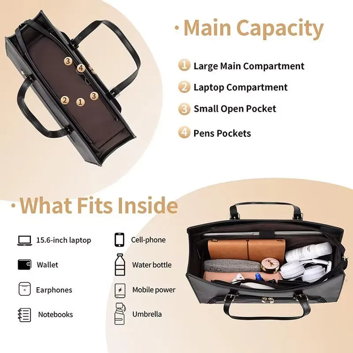 Portable insulated lunch tote with laptop bag design - FrescoLunch