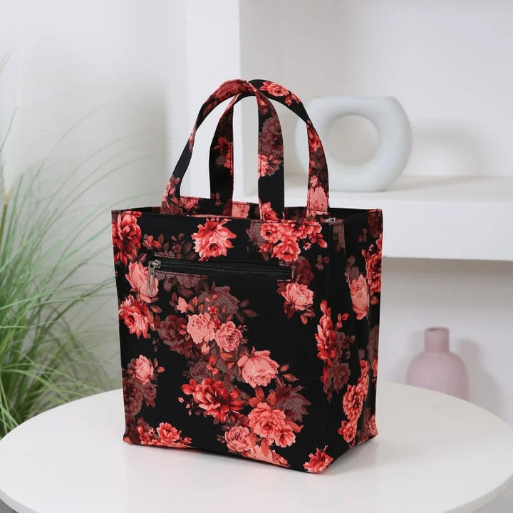 Vintage Large Capacity Handbag with Lunch Box Storage Bag for Work Commuting Shopping Portable Mother Cloth Tote Bag FrescoLunch
