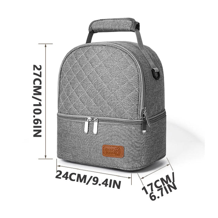 sac-isotherme-repas-femme-gris-elegant FrescoLunch