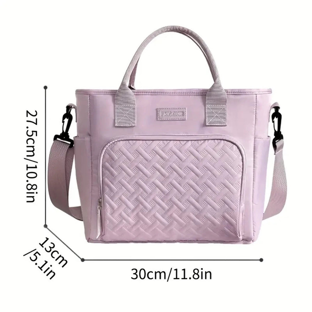 Large Insulated Lunch Bag Cooler Hand washable durable polyester lunch box with padded shoulder strap for work, school, picnics FrescoLunch