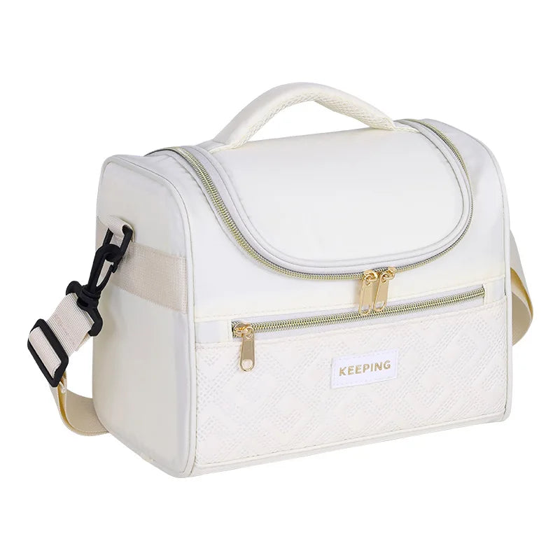 New Crossbody Insulated Lunch Bag - Thermal Food Tote for Office Workers, Leakproof Portable Meal Carrier for Picnic & School FrescoLunch