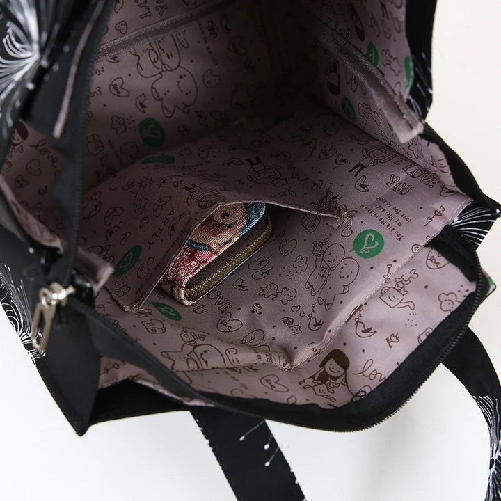 Vintage Large Capacity Handbag with Lunch Box Storage Bag for Work Commuting Shopping Portable Mother Cloth Tote Bag FrescoLunch