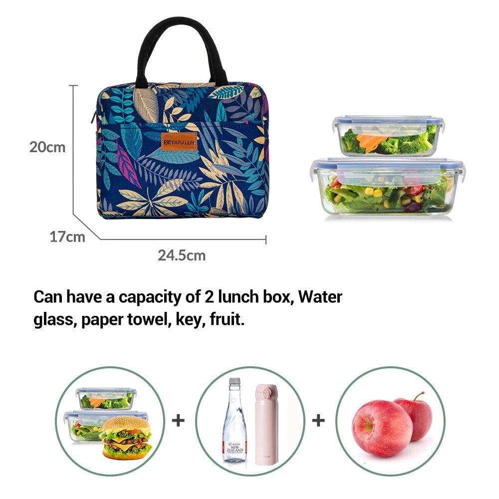 Lunch Bag Cooler Bag Picnic Box for Hot Food Safe Warm Thermal Insulated Cooler business lunch Box school Camping Outdoor Travel FrescoLunch