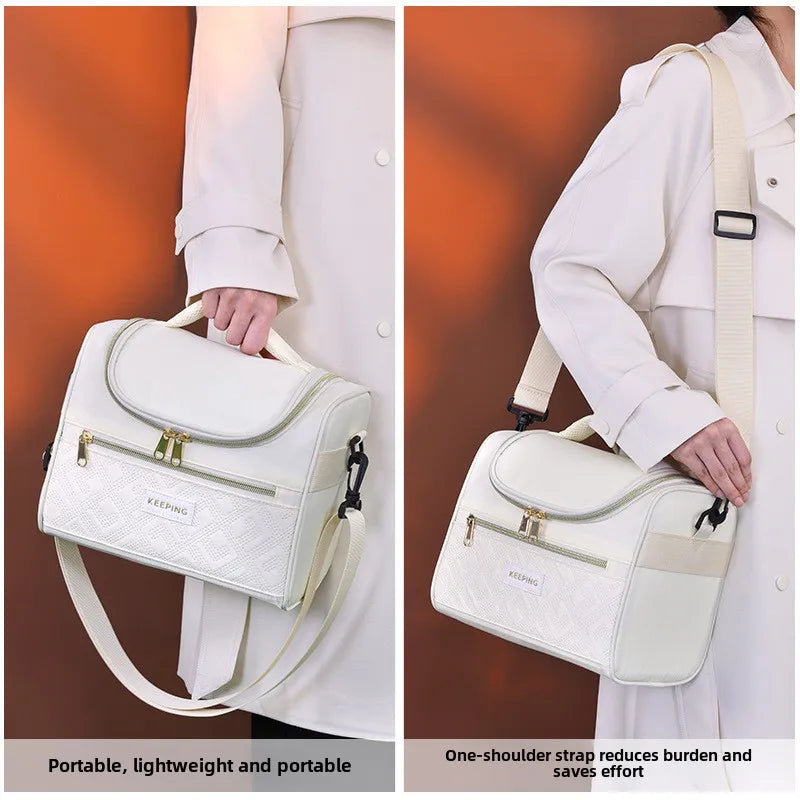 New Crossbody Insulated Lunch Bag - Thermal Food Tote for Office Workers, Leakproof Portable Meal Carrier for Picnic & School FrescoLunch