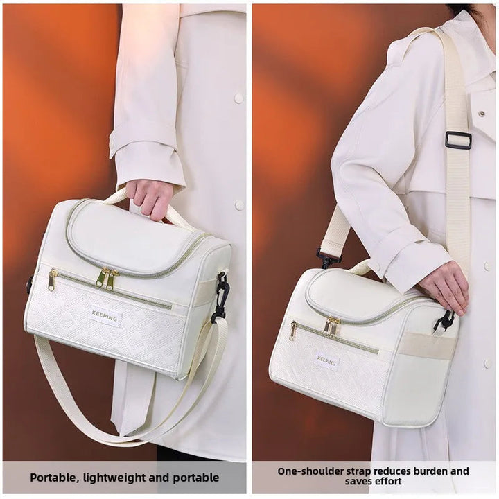 New Crossbody Insulated Lunch Bag - Thermal Food Tote for Office Workers, Leakproof Portable Meal Carrier for Picnic & School FrescoLunch