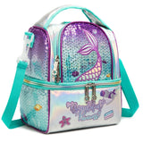 Mermaid sequin lunchbox tote for daily school use - FrescoLunch