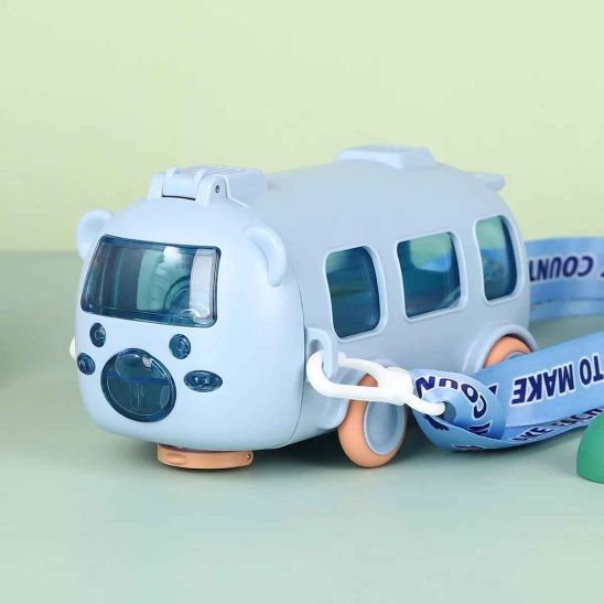 Gourde Enfant 500ml - Jouet Voiture Bus | Anti-Fuite - FrescoLunch