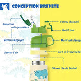 Gourde Inox Enfant 350 ml - Thermos-Fjbottle | Paille - FrescoLunch