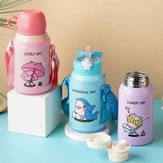 Gourde Isotherme Enfant 500 ml - Cartoon Coloré | Inox - FrescoLunch