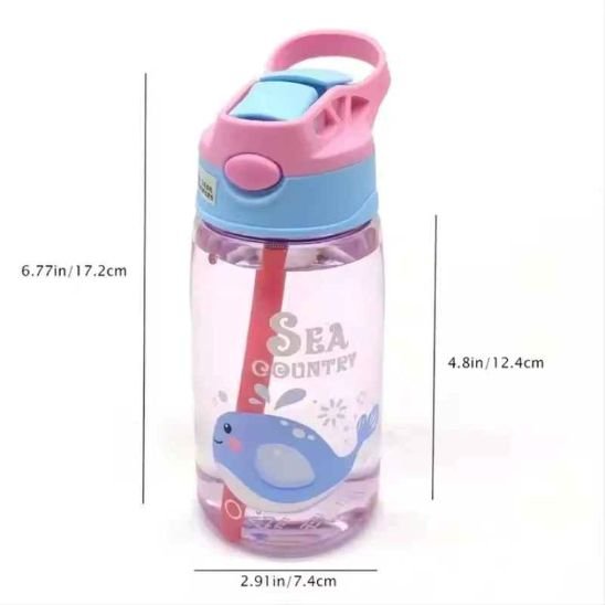 Gourde Personnalisée Enfant 480ml - Motifs Marins | Sans BPA - FrescoLunch
