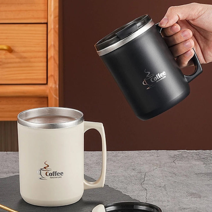 Tasse thermique inox 304ml kaki double paroi pratique et élégante